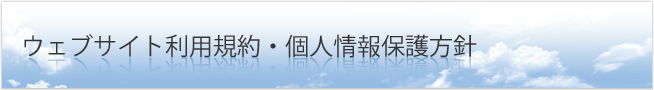 ウェブサイト利用規約・個人情報保護方針